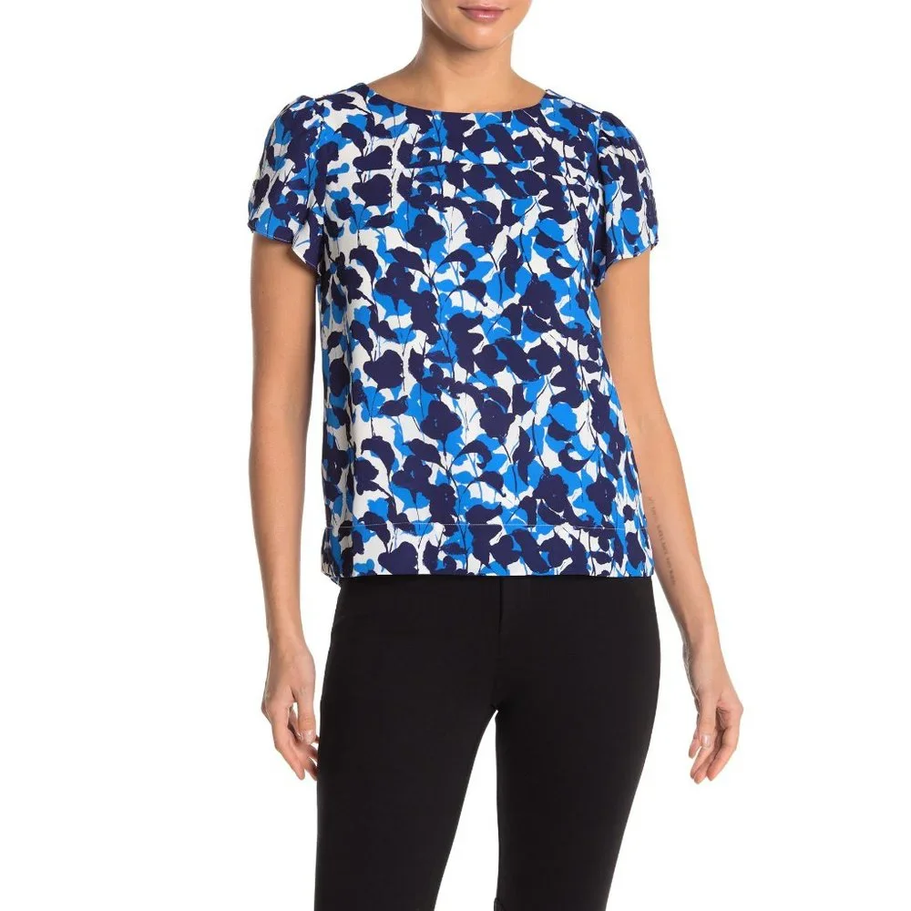 NWT J. Crew Floral Print Soft Shell Blouse Top